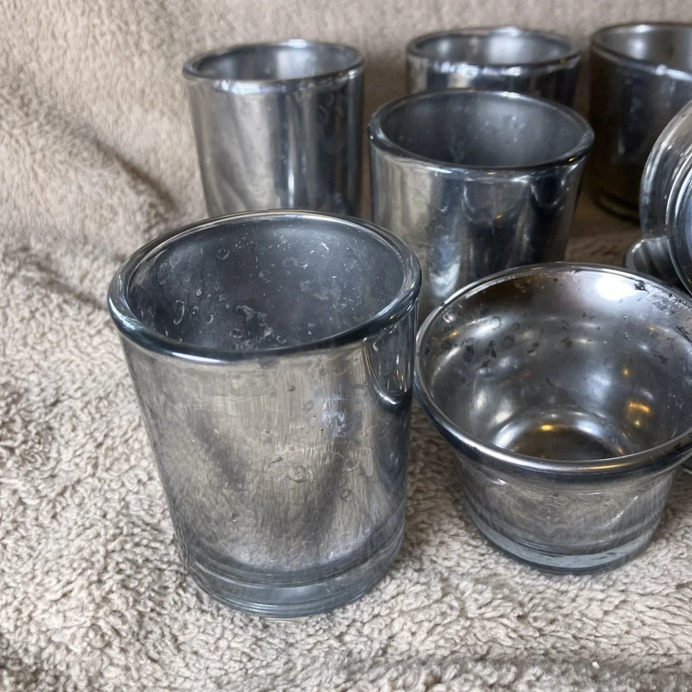 Libbey Glass Set Of 12‎ Shot Glass Cocktail Bar Espresso Tea Light Votive Silver